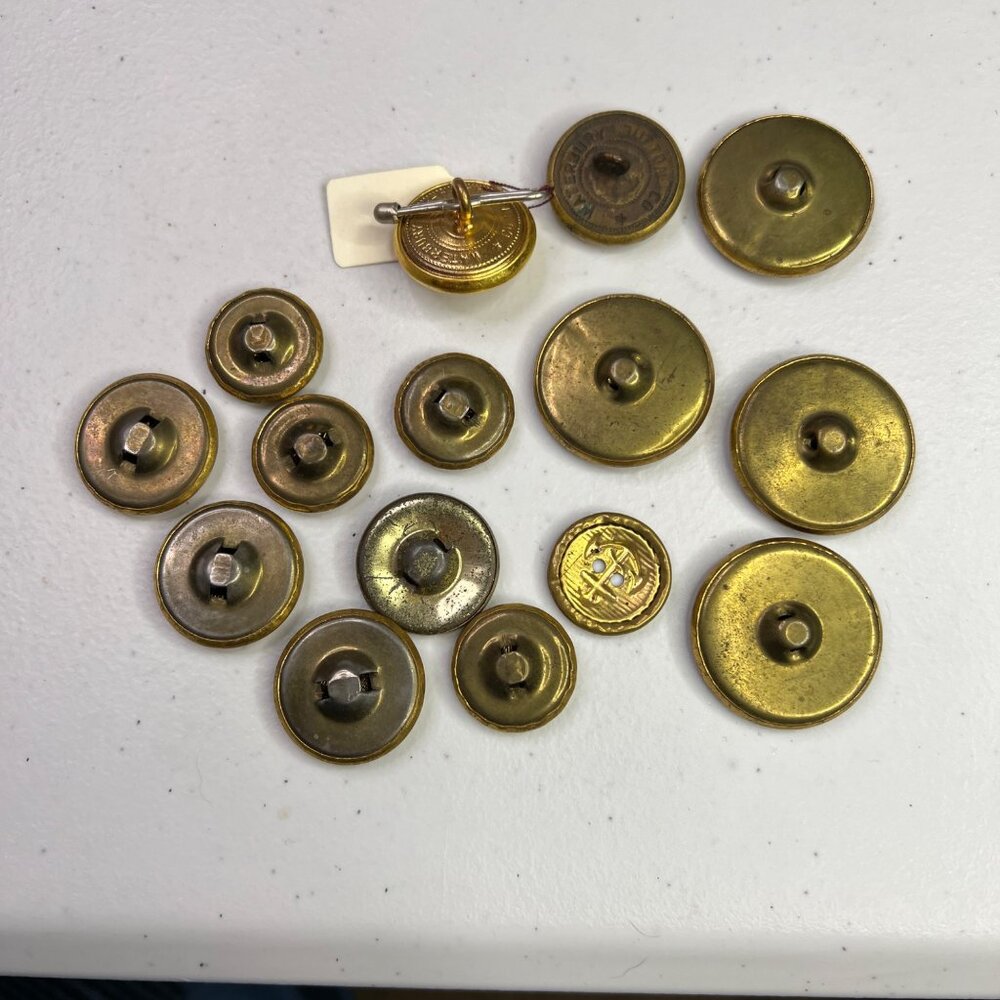 Lot Of Vintage U.S. Navy Anchor & Eagle Uniform Buttons 15 Pcs - Picture 4 of 5